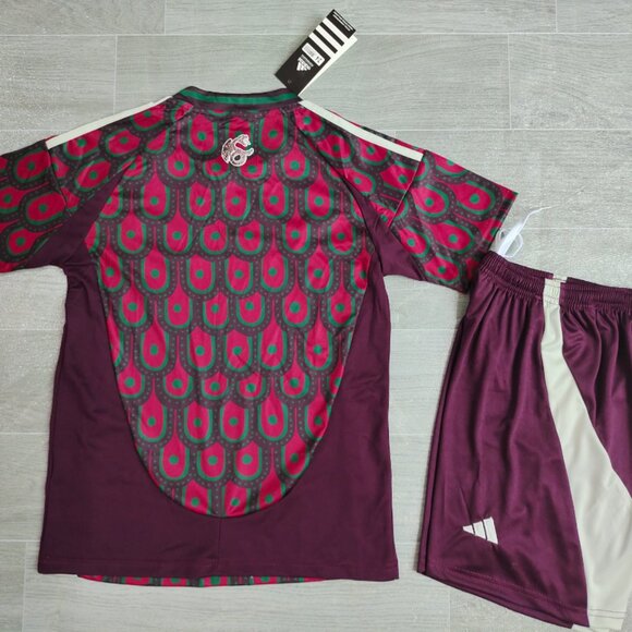 24-25 Youth kits mexico jersey shirt and short soccer iniform - Picture 2 of 2
